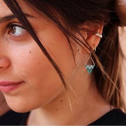 Dangle Earrings Go2BoHo Geometric Fashion Jewelry Stainless Steel Triangle Miyuki Seed Beads Woven Flower Drop Earings For Women