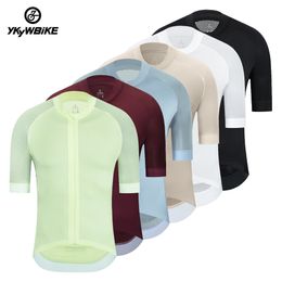 サイクリングシャツトップスYKYWBIKEサイクリングジャージークイックドライサマーショートスリーブMTB MAILLOTバイクシャツダウンヒルトップティーマウンテン自転車服230227