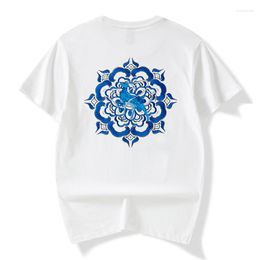 Men's T Shirts Short Summer Trend -sleeved National Tide Loose Cotton -shirt Men And Women Fashion Chinese Wind Embroidery