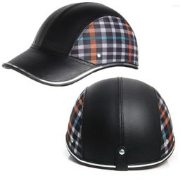 Motorcycle Helmets 2x PU Matte Black DOT Half Open Cruiser Chopper