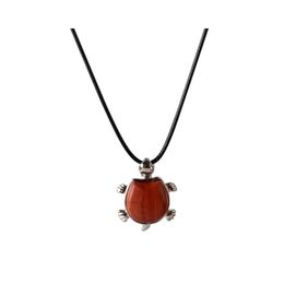car dvr Pendant Necklaces Natural Red Carnelian Turtle Crystal Women Charka Healing Tortoise Jewellery Necklace 18 For Party In Gift Bags Drop Dhdwd