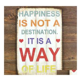 car dvr Metal Painting Wholesale Wall Art Vintage Home Decor Life Quote Tin Sign House Decoration Large Size 20X30Cm Drop Delivery Garden Ar Dhjgy