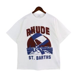 Rhude Herren-T-Shirts, Designer, lässig, Herren-T-Shirts, modisch, Sommer, Rundhalsausschnitt, kurze Ärmel, S-XXL, US-Größe