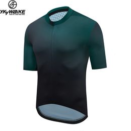 Cycling Shirts Tops YKYWBIKE Men Cycling Short Jersey Pro Team Aero jersey 5 Colours Tops Road Bike MTB Short Sleeve Breathable Jerseys 230227