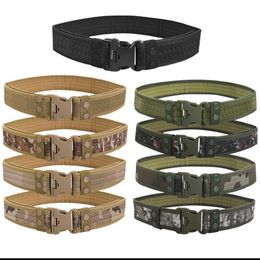 Belts Army Style Combat Belts Quick Release Tactical Belt Fashion Men Military Canvas Waistband Outdoor Hunting Hiking Tools 8 Colors Z0223