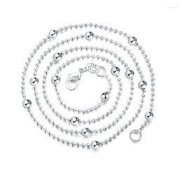 Chains Wholesale Fashion 925 Silver Necklace Beads Matching Chain Dress Clavicle Sweater ChainChains