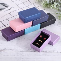 Jewellery Boxes 32pcs Jewellery Sets Display Box Cardboard Necklace Earrings Ring Box 5*8cm Gift Packaging with Black Sponge Can Personalised 230227