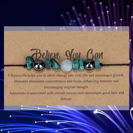2023 New Irregular Colorful Nature Stone Beaded Bracelets Shiny Crystal Gemstone Beads Bracelet Bangle Adjustable Yoga Energy Boho Beach Jewelry Gifts for Women