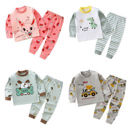 Pajamas Children Underwear Set Boys Cotton Pajamas Girls Baby Autumn Clothes Long Sleepwear Cotton Kids Home Clothes Children's Clothing 230227