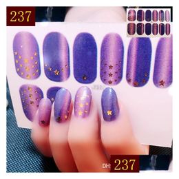 Stickers Decals Holographic Starry Sky Series Glitter Nail Art Transfer Sticker Fl Foil Wraps Decal Decor Drop Delivery Health Bea Dh2Vj