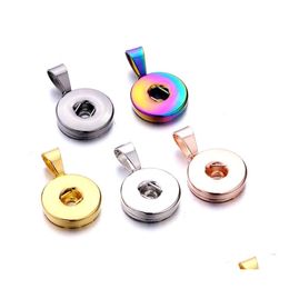 car dvr Pendant Necklaces Vintage Snap Button Jewellery Dazzle Colour Plating Fit 18Mm Snaps Buttons Necklace For Women Men Noosa P003A Drop De Dhdp5