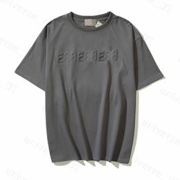 Men's T-Shirts Ess T-Shirt Mens essen T Shirts Thick Cotton Version Summer Designers TShirt Tees Fashion Tops Man Casual Letter Polos Clothing Shorts