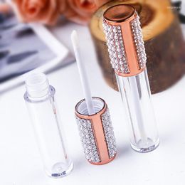 Storage Bottles 10pcs 5ml Plastic Lip Gloss Bottle Empty Cosmetic Oil Refillable Tube Liquid Lipstick Container With Rose Gold Lid