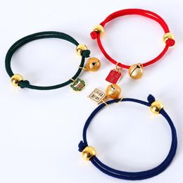 Dog Collars Pet Cat Year Red Rope Luck Brand Adjustable Bell Collar Wealth Attracting Teddy Necklace Spring Festival Accessories