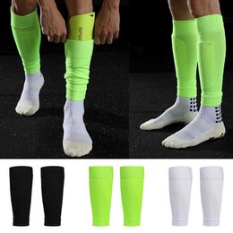 Men's Socks New Football Socks Shin Pads Leg Cover Men Women Grip Cutsocks Z0227