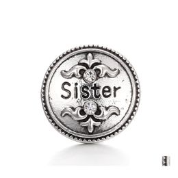 car dvr Other Family Mom Sister Snap Button Jewellery Component 18Mm Metal Snaps Buttons Fit Bracelet Bangle Noosa N0252 Drop Delivery Finding Dhzra