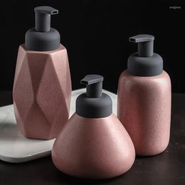 Storage Bottles 1PC Ceramic Liquid Foam Soap Dispenser Portable Shampoo Conditioner Body Wash Lotion Hand Sanitizer Pump Bottle Bathroom