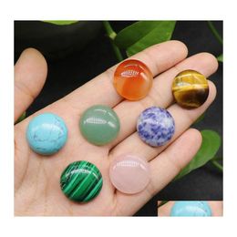 car dvr Stone 20Mm Flat Back Assorted Loose Round Shape Cab Cabochons Beads For Jewellery Making Wholesale Drop Delivery Dhj5Y