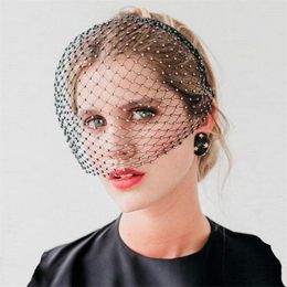 Headpieces White Ivory Black Bridal Net Birdcage Veils Charming Wedding Veil Hats Fascinator Face With