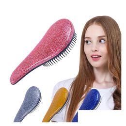 Hair Brushes Glitter Magic Handle Detangling Comb Shower Brush Der Salon Styling Tamer Exquite Cute Usef Tool Drop Delivery Products Dhw4H