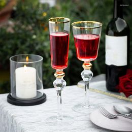 Wine Glasses 190-280ml Pumpkin Pattern Goblet Gold Mouth Champagne Whiskey Red Cup Light Luxury Family Bar Holiday Gift Set