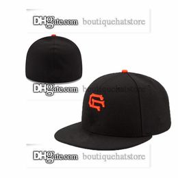 One Piece Men's Team Baseball Fitted Hats Black Royal Blue Purple Colour " Giants" SF B Flat Letter Sport Full Closed Caps Mix Size 7- 8 For Men and Women MA2-024