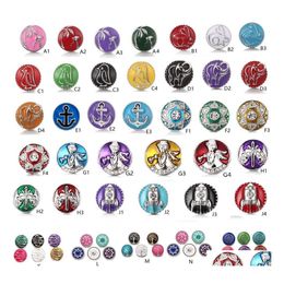 car dvr Clasps Hooks Metal Snap Button Jewellery Colorf Enamel Process Animal Tree Angel Diy 18Mm Ginger Bracelet Necklaces Accessory Drop D Dhwmy