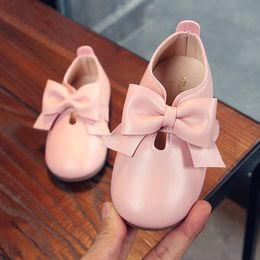 First Walkers Children Korean Leather Shoes For Toddler Baby Girls Bowknot Princess Single Dress Shoe First Walkers Shoes 1 2 3 4 5 6 7 Years 230227