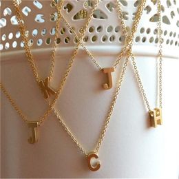 Pendant Necklaces 10pcs_Fashion Alphabet Necklace Initial DIY Letter Minimalist Jewellery For Bridesmaid