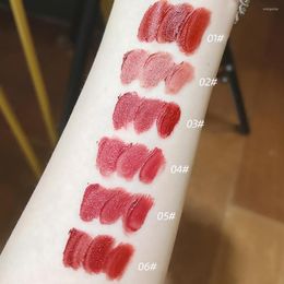 Lip Gloss 6 Colors Nude Matte Chocolate Silky Mud Lipstick Women Rose Tint Velvet Red Glaze Cosmetics Maquillaje Makeup