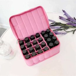 Storage Bags 17 Bottle 15ml Portable Essential Oil Storage Bag Carrying Holder Case Travel Nail Polish Organizer Storage Box Container Casket Y2302