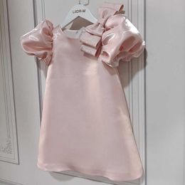 Girl's Dresses Baby Girls' Princess Dress Puff Sleeves Dress With Bow Girl's Birthday Party Dress Children's Prom Holiday Dress Kids' Gift