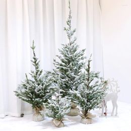 Christmas Decorations Large Decoration Flocking180cm Pine Cone Snow Tree PE Simulation Window Shopping Mall