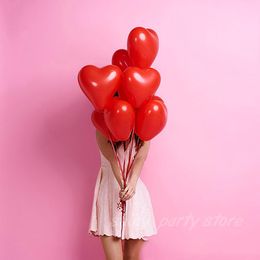 Party Decoration 20pcs 12inch Red Latex Heart Balloons Valentine's Day Colourful Helium Balloon Wedding Birthday Decor Supplies