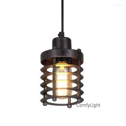 Pendant Lamps Industrial Mini Cage Light Retro Edison Iron Lamp Bar/Cafe/Restaurant/shop Suspension Luminaire Kitchen Islands