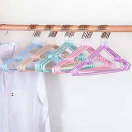 Hangers Racks 10pcs Children Adult Clothes Hanger Clothes Drying Rack Non-Slip Metal Shirt Hook Hangers Coat Hanger Clothes Accessories Rack 230227