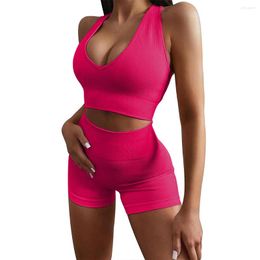 Active Sets Seamless Bra Body Suits For Women Clothes Fashion Women's Clothing 2023 Fitness Suit Yoga Shorts And Top Set