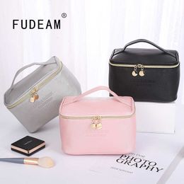 Сумки для хранения Fudeam кожа многофункциональная женская косметическая сумка для хранения туалом