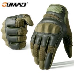 Sports Gloves Touch Screen PU Leather Tactical Gloves Army Military Combat Airsoft Hiking Cycling Climbing Shooting Full Finger Mittens Men 230227
