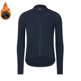 Cycling Shirts Tops Spexcell Rsantce Men's Winter Thermal Fleece Cycling Jersey Top MTB Bike Outdoor Bicycle Clothing Long Sleeve Shirt Uniform 230227