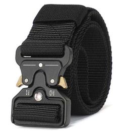 Belts Men Belt Outdoor Hunting Tactical Belt MultiFunction Buckle Nylon Belt High Quality Marine Corps Canvas Belt Plastic buckle Z0223