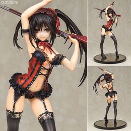 Action Toy Figures 25cm Date A Live Anime Figure Nightmare Tokisaki Kurumi Action Figure Kurumi Tokisaki Lingerie Figurine Collectible Model Toys 230227