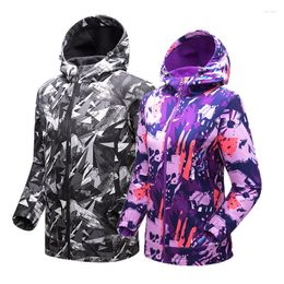 Hunting Jackets TECTOP Outdoors Men Women Softshell Coat Camping Hiking Waterproof Windproof Breathable Camouflage Soft Shell