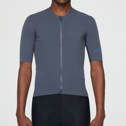 Cycling Shirts Tops SPEXCEL Coldback Tech Fabric UPF 50 Pro Aero Fit Short Sleeve Cycling Jerseys Seamless Collar design Light Grey 230227