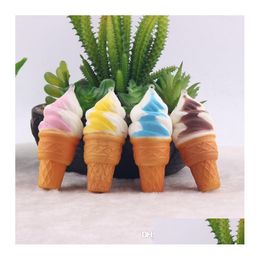 Decompression Toy Soft Squishy Charms Imitation Jumbo Ice Cream Slow Rising For Relieves Cabinet Decor Gifts Drop Delivery Toys Novel Dhkad