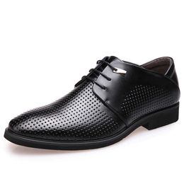 Dress Shoes NPEZKGC Summer Autumn Pointed Toe Mens Dress Shoes Breathable Black Wedding Shoes Formal Suit Office Shoes Man Leather Shoes R230227