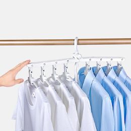Hangers & Racks Folding Plastic Clothes Hanger Foldable Wardrobe Non-slip Drying Rack Clothing Organisation