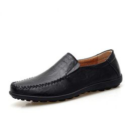 Dress Shoes Italian Mens Shoes Casual Brands Genuine Leather Men Loafers Luxury Moccasins Comfy Breathable Slip On Boat Shoes Men R230227