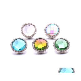 car dvr Clasps Hooks Dazzling Rhinestone Chunk 18Mm Snap Button Zircon Round Charms Bk For Snaps Diy Jewellery Findings Suppliers Gift Drop Dh7D9