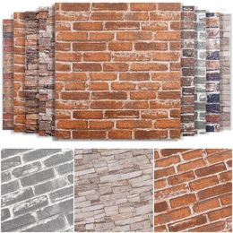 Wallpapers 10Pcs3D Pattern Wall Brick Sticker Decor Home Self-Adhesive Waterproof Wallpaper For Living Room Bedroom Luxury Decoration